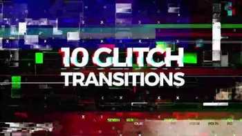 10 Glitch Transitions Stock Motion Graphics 31249