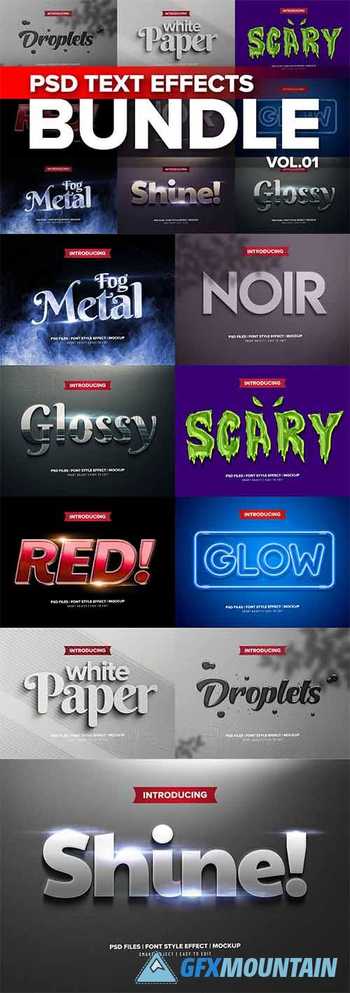 Photoshop 3D Text Effects BUNDLE 1 - 5926184