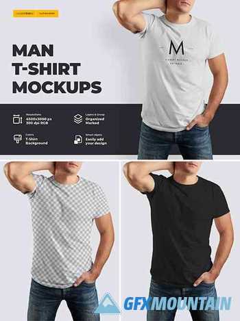 Mockup tshirt on the body of an athletic man