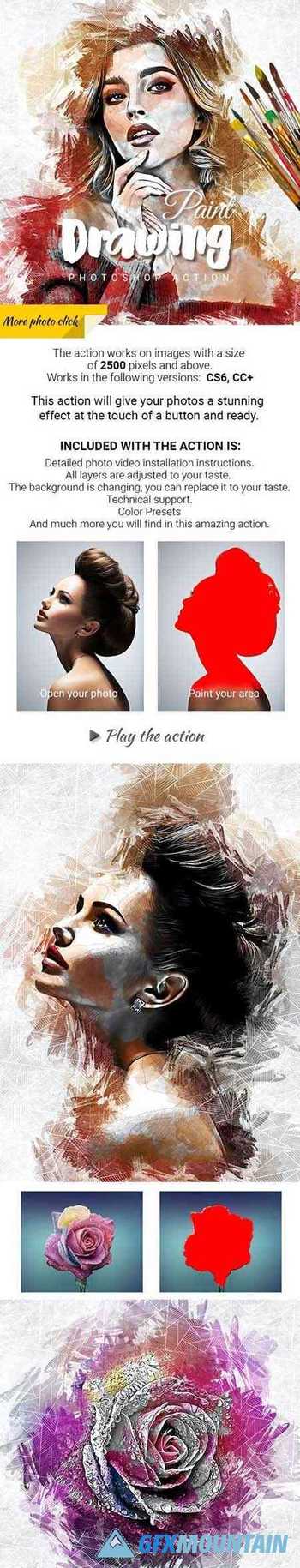 Drawing Paint Photoshop Action 31259536