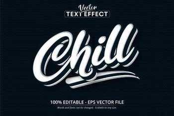 Chill text, Minimalistic Editable Text Effect