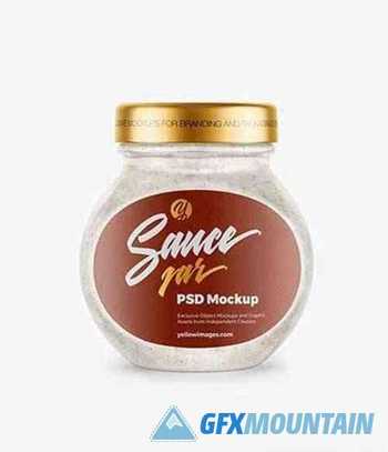 Sour Cream Sauce w- Mushrooms Jar Mockup