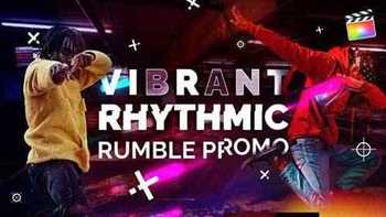 Vibrant Rhythmic Rumble Promo | For Final Cut & Apple Motion - 32063616