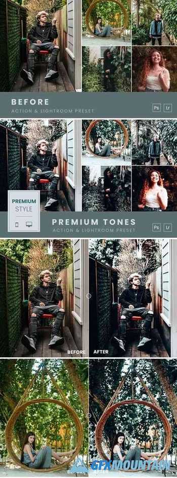 Premium Tones Action & Lightroom Preset
