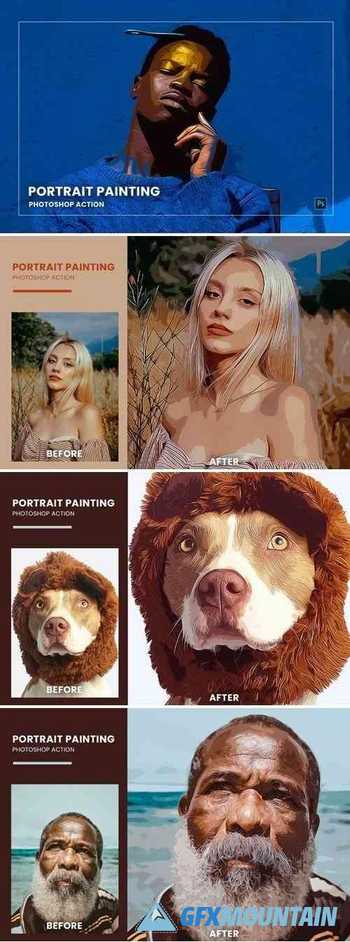Portrait Painting Photoshop Action