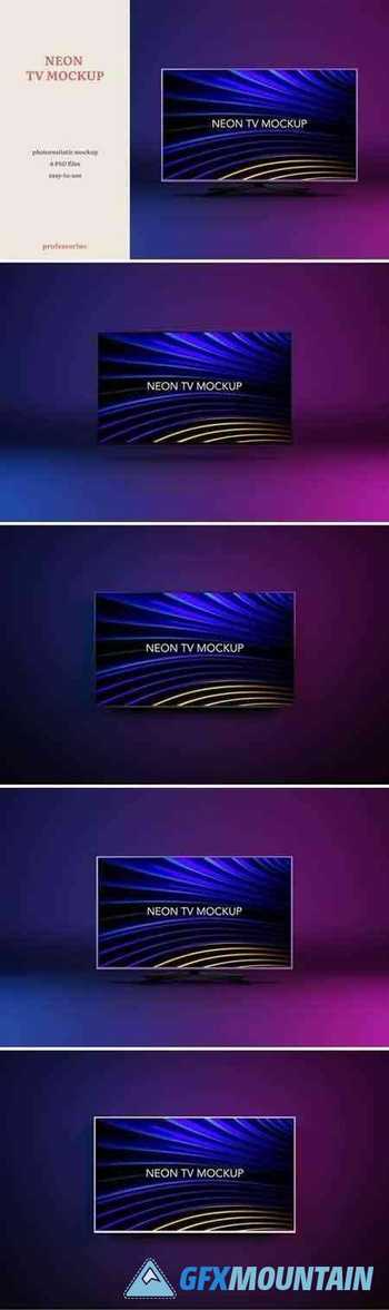 Neon TV Mockup