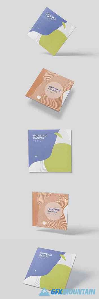 Square Painting Canvas Mockups