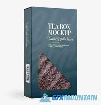 Box with Black Tea Mockup