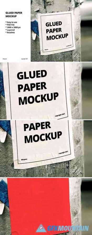 Glued Paper Mockup