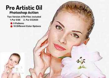 Pro Artistic Oil Photoshop Action 5733546