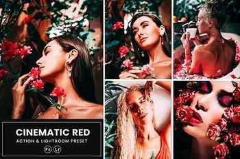 Cinematic Red Photoshop Action & Lightrom Presets