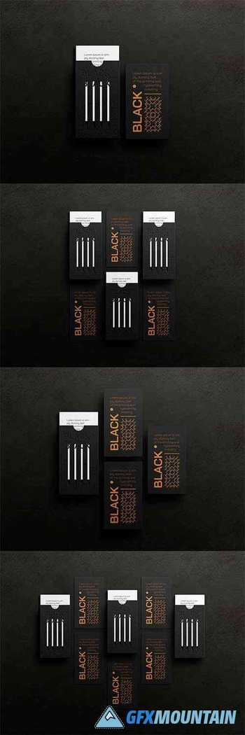 Luxury vertical business card mockup