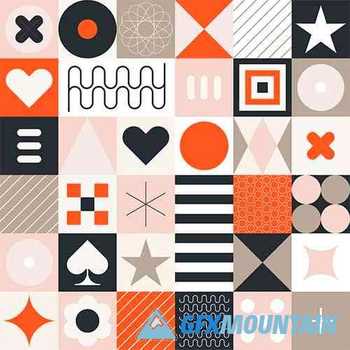 Abstract Geometric Pattern, Seamless Background