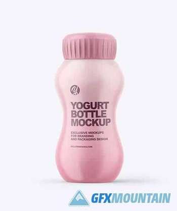 125ml Matte Yogurt Bottle Mockup