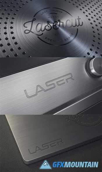 Metal Lasercut Logo Mockups