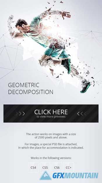 Geometric Decomposition Photoshop Action 20615244