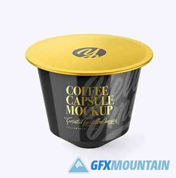 Glossy Coffee Capsule Mockup