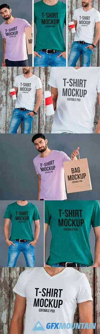 Multicolor T-shirt Mockup