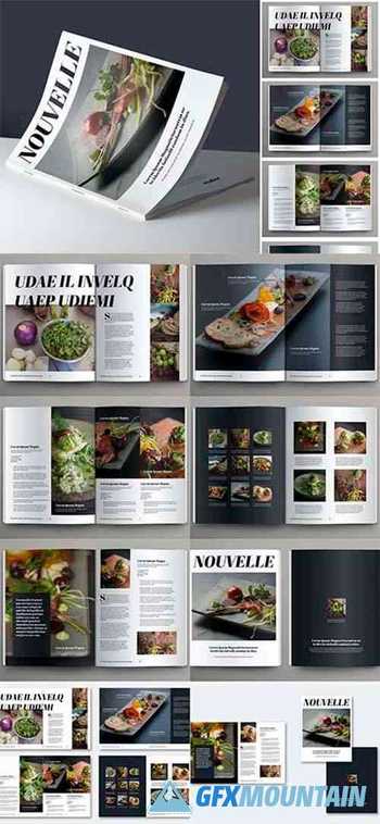 Food Magazine Layout Set