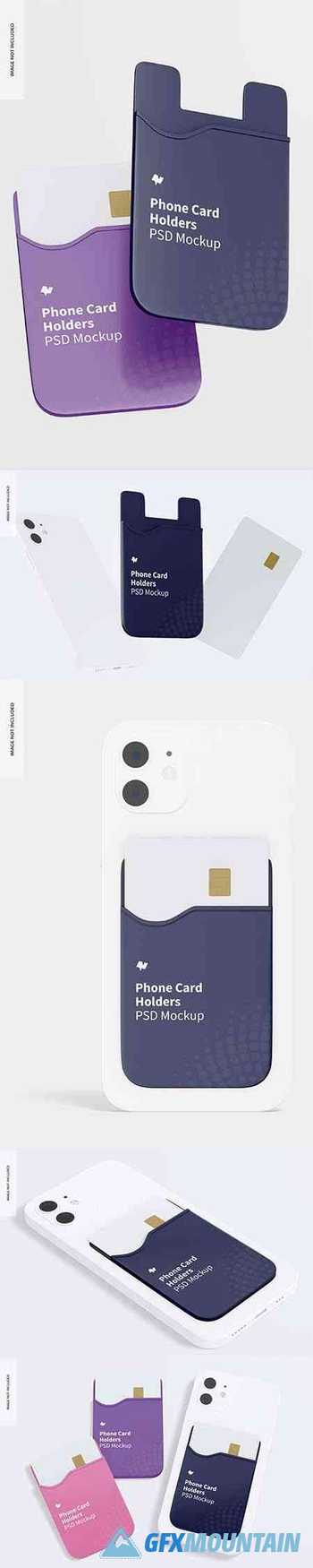 Phone card holder mockup