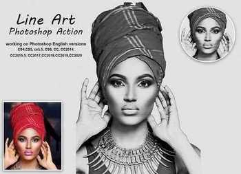 Line Art Photoshop Action - 5327870