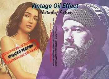 Vintage Oil Effect PS Action - 5090945