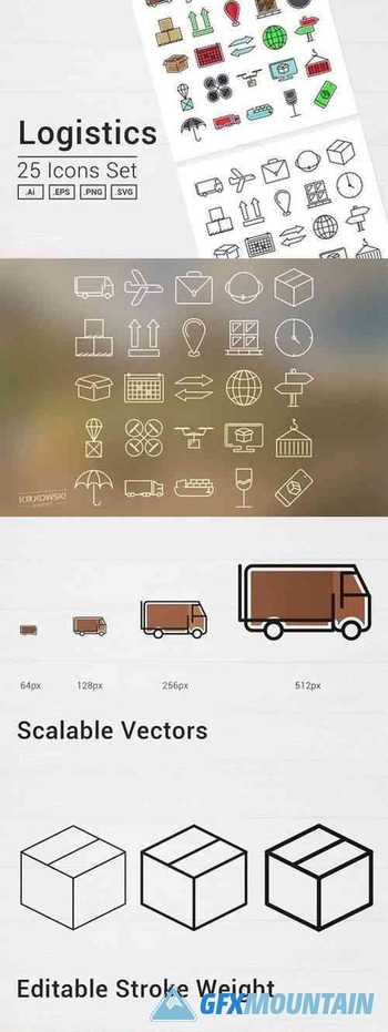 Logistics Icons Set