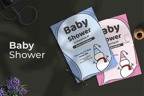 Snowman - Baby Shower Invitation