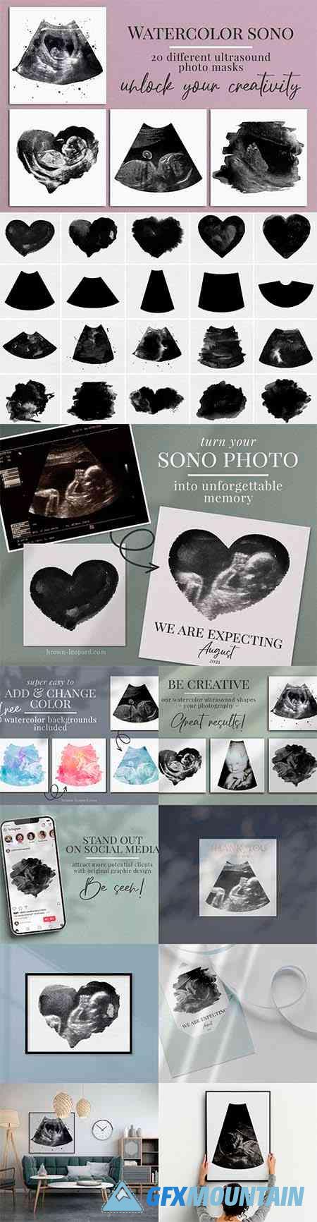 Watercolor ultrasound photomasks 5928707