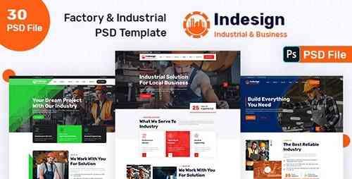 Factory & Industrial PSD Template 31818610