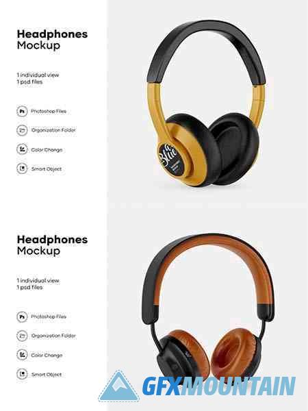 Headphones mockup