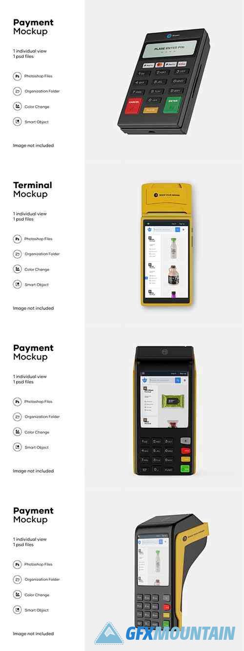 Mobile payment terminal mockup