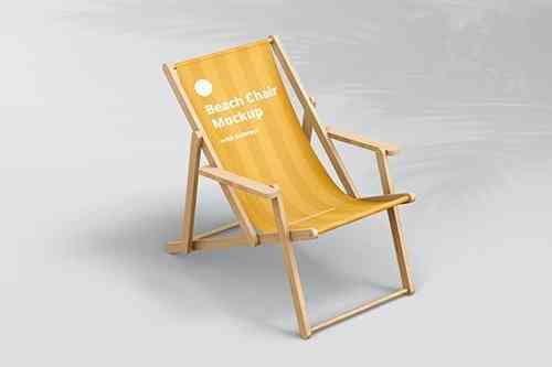 Beach Chair Mockup with Armrest