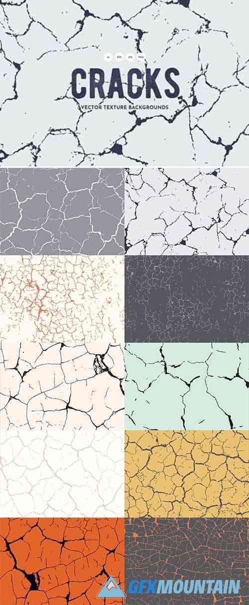 Ground Cracks Vector Texture Backgrounds