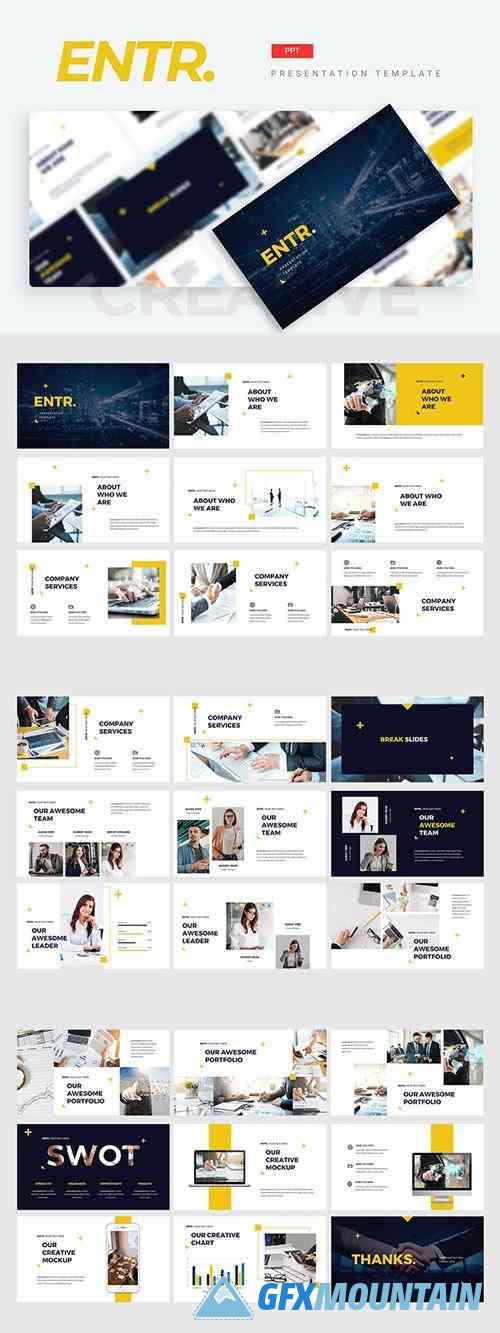 ENTR Business Powerpoint, Keynote and Google Slides Template