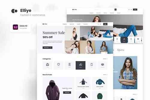 Elliye - Minimalist Fashion E-commerce Figma XD