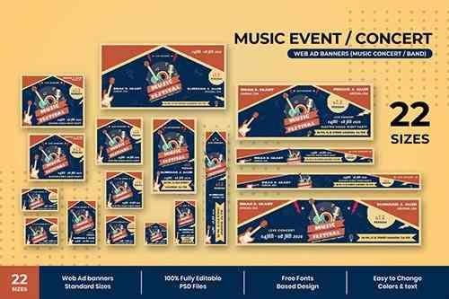 Music Event Web Ad Banners