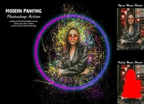 Modern Painting Photoshop Action - 5383121