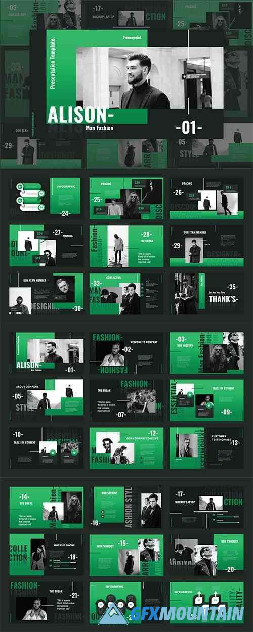 Man Fashion - Powerpoint, Keynote and Google Slides Template