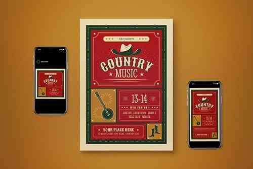 Country Music Flyer Set 