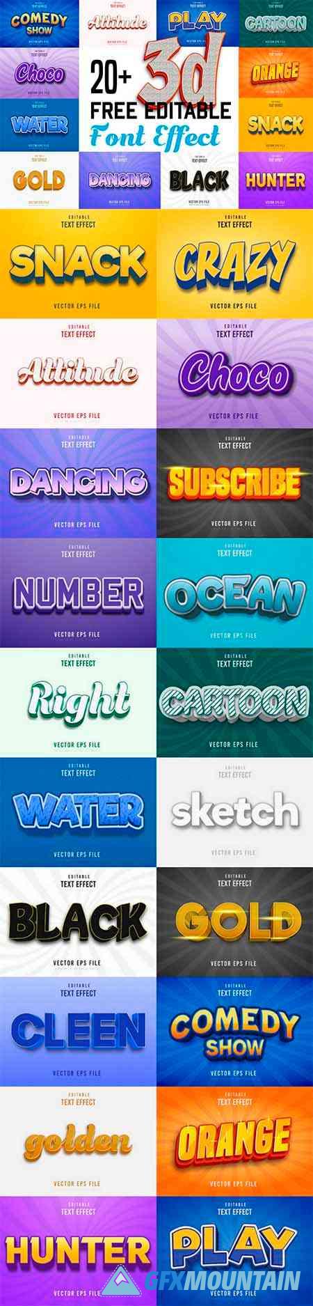 Massive 3d Editable Text Effect Bundle