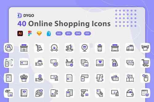 Dygo - Online Shopping Icons 