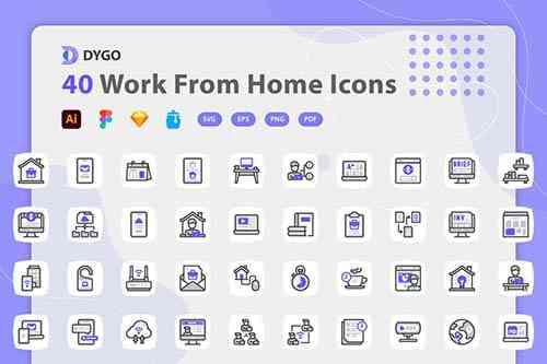 Dygo - Work From Home Icons