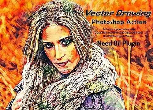 Vector Drawing Photoshop Action 6355534