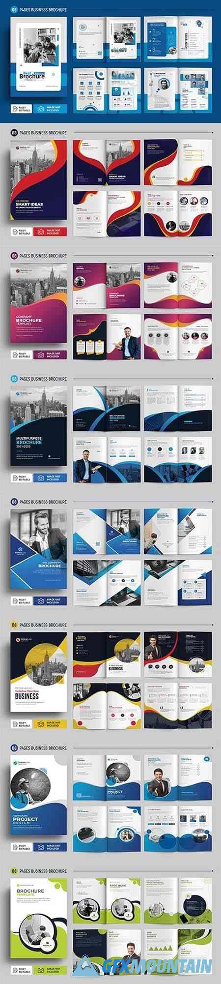 8 pages company profile brochure template