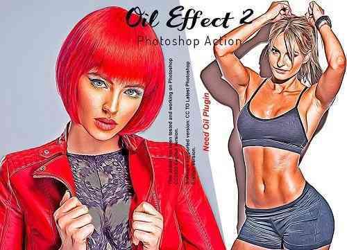 Oil Effect 2 Photoshop Action 6383705
