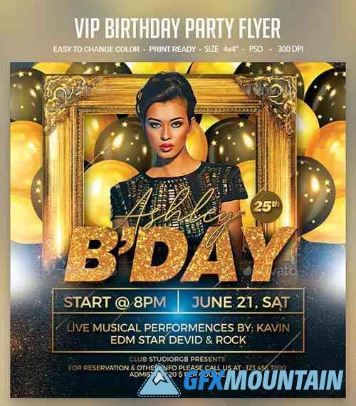 VIP Birthday Party Flyer 23813945