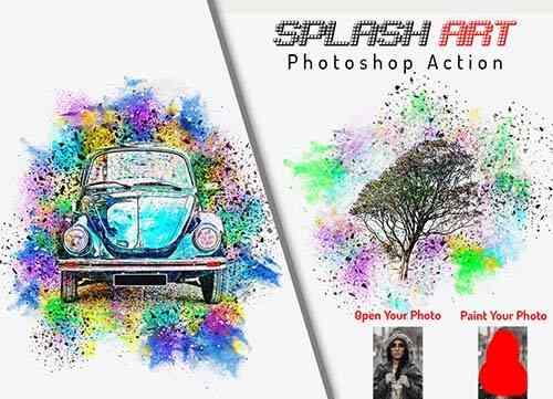 Splash Art Photoshop Action 6402800