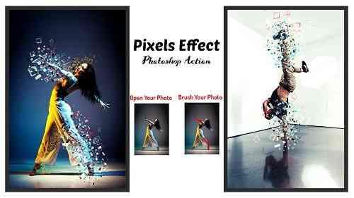 Pixels Effect Photoshop Action 6397296