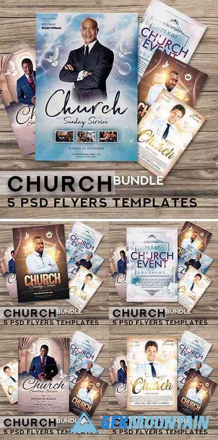 Church flyers PSD Templates Bundle